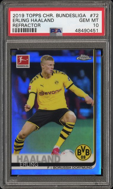 2019 TOPPS CHROME BUNDESLIGA #72 ERLING HAALAND REFRACTOR
