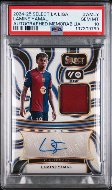 2024-25 PANINI SELECT LA LIGA AUTOGRAPHED MEMORABILIA #AMLY LAMINE YAMAL