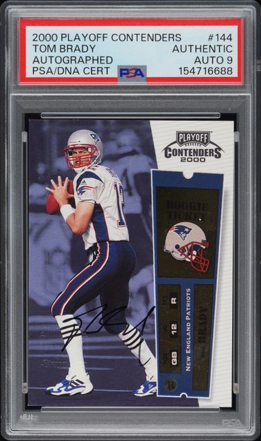 2000 PLAYOFF CONTENDERS #144 TOM BRADY AUTOGRAPHED